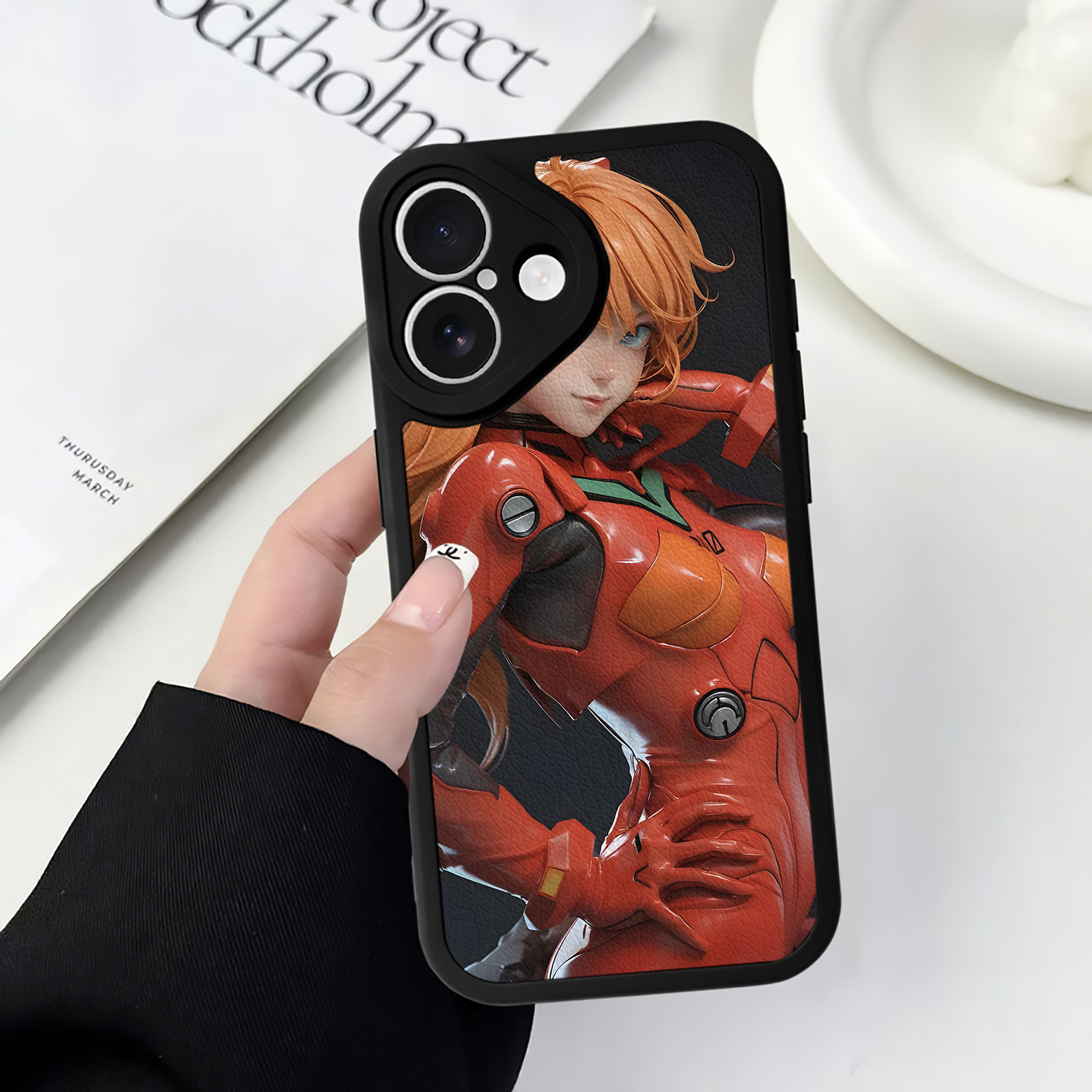 （画像用） EVA 新世紀エヴァンゲリオン 【iPhone 16シリーズ対応】シリコンスマホケース（レザー調） 材質：シリコン